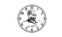 Atatürk Baskılı Duvar Saat Kamera